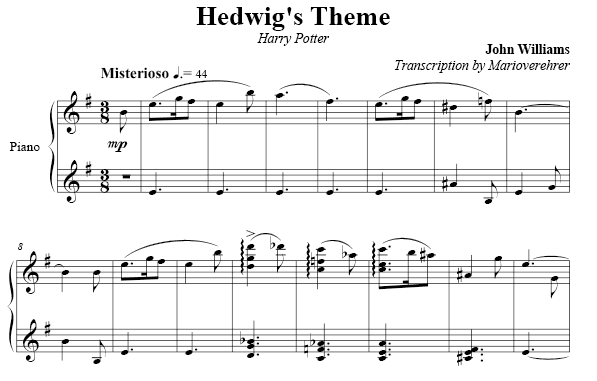 Hedwigs-Theme-Sheet-Music