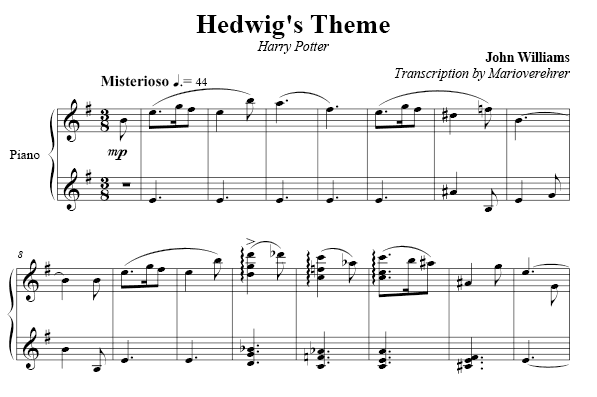 Hedwigs-Theme-Sheet-Music